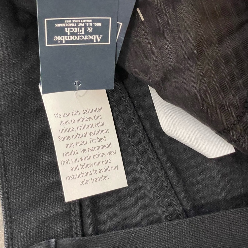 Abercrombie & Fitch Denim Mini Skirt Ultra High Rise Women’s Size 25/0 Black NWT - Picture 10 of 12